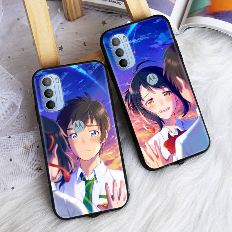 AD95 Your Name Black Case for Samsung Note 20 Lite S24 Ultra S23 S22 A05 A06 A11 A71 A15 A16 A13 A24 A25 A33 A52 A53 M55 M35 Sofe Cover