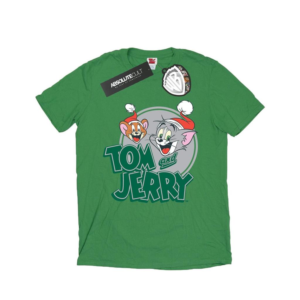 Tom and Jerry Mens Christmas Greetings T-Shirt