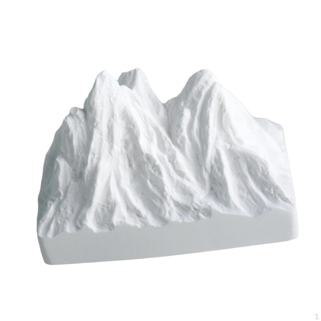 Ornament Snow Mountain Statue Collection Plaster Photo Props Artwork Figurine for Bookshelf Desktop