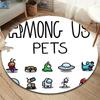 Among Us Round Area Rug,Carpet Rug for Living Room Bedroom Sofa Playroom Decor,Non-slip Floor Mat