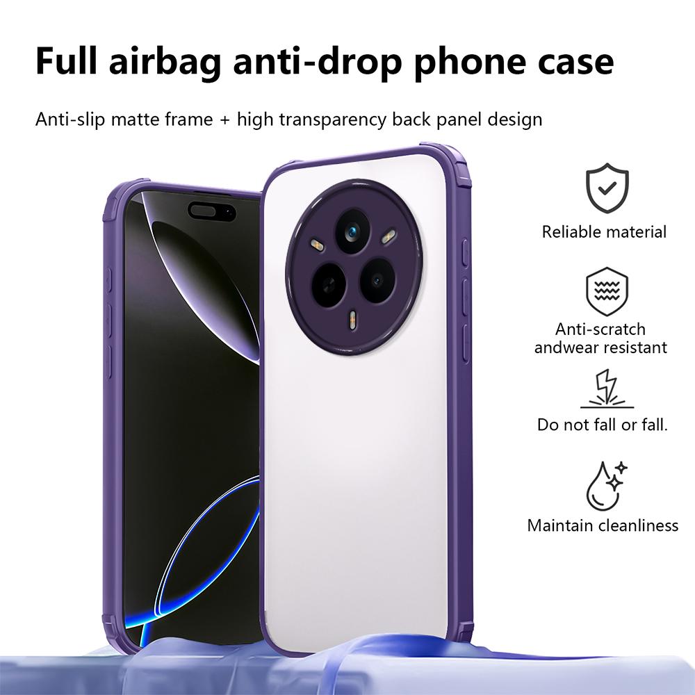 

Роскошный Противоударный Прозрачный Чехол для Телефона Realme 14 13 12 Pro Plus C75 C63 C55 C53 C51 Note 70T 60 50 Прозрачная Мягкая Накладка-Бампер Realme Note 70T фиолетовый