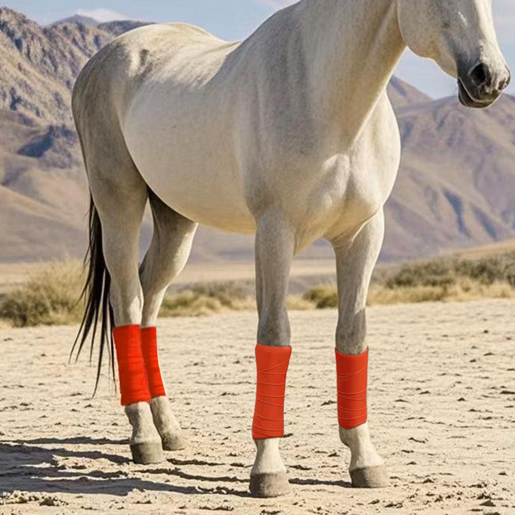 4pcs Horse Leg Wraps Comfortable Soft Fce Wraps Equestrian Leg Bandages Stable Supplies