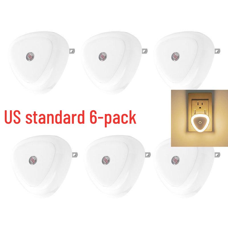 Triangle US Plug Smart LED Night Light - Energy-Saving Induction (1, 2, 4, or 6 Pack)