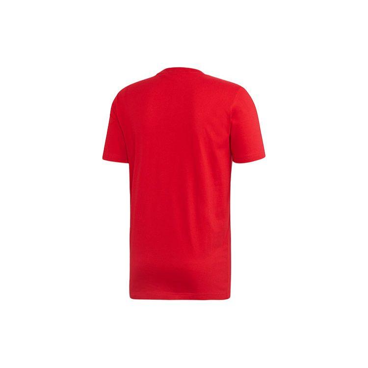 Adidas T Shirts Men's Red Crew Neck Moderate Straight Fit FL3943