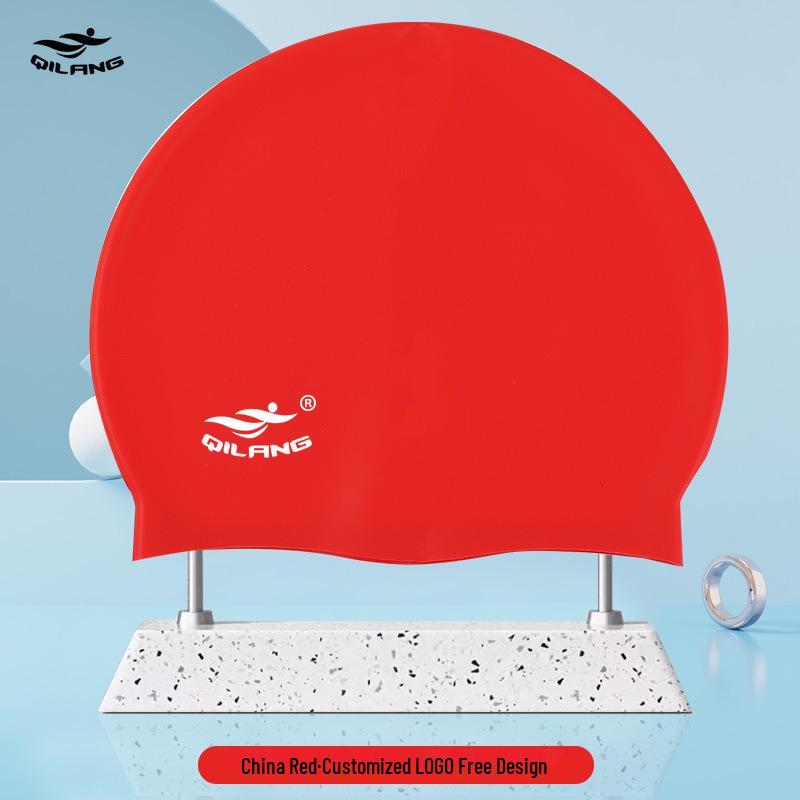 Qilang Wasserdichte Silikon-Badekappe für Erwachsene & Kinder - 50g, Langhaar-kompatibel, Kundenspezifisches Logo verfügbar