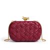 Borsa a mano intrecciata versatile da donna 2025: Elegante Pochette e Borsa a Tracolla con Catena per Banchetti, Serate e Altro