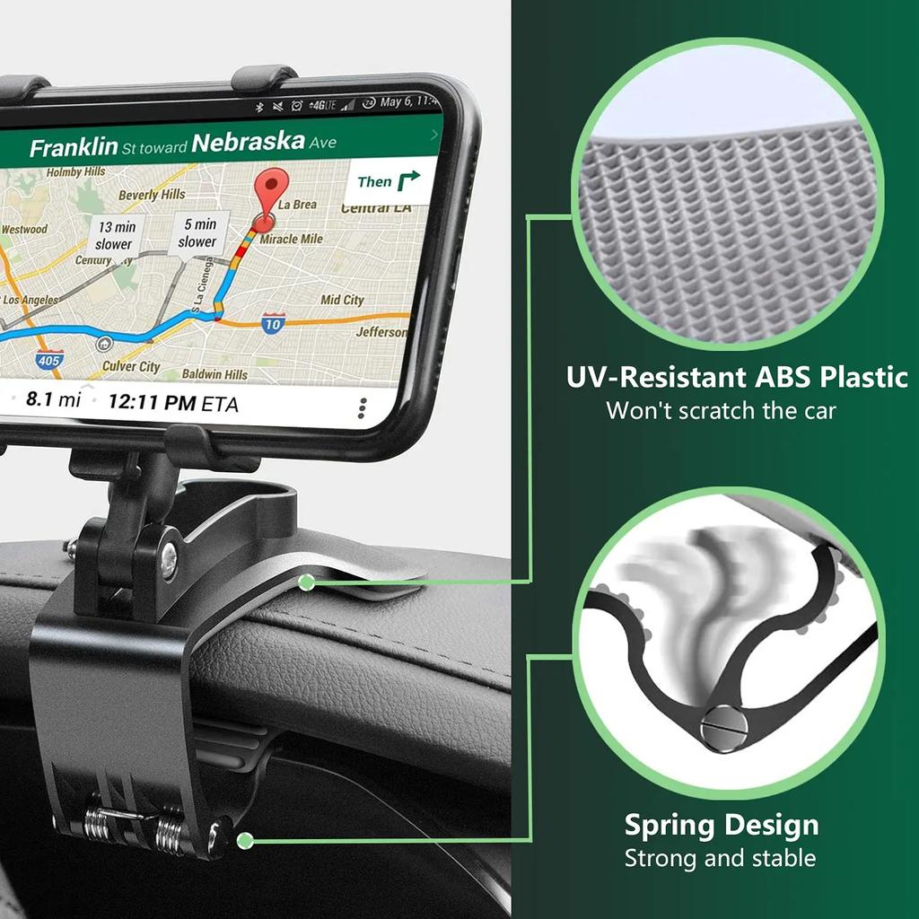 Universal 360° Rotation Car Phone Holder Stand Car Dashboard Clip Mount GPS Navigation Bracket For iPhone Samsung Xiaomi Huawei