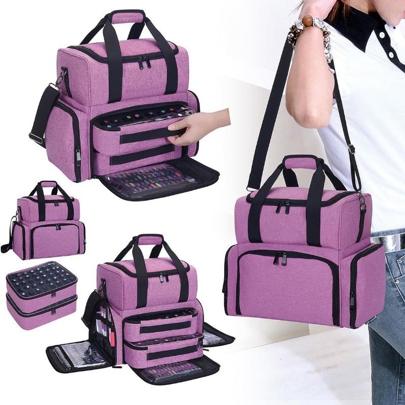 Spot double layered cross body nail polish storage bag Drying lamp accessory bag