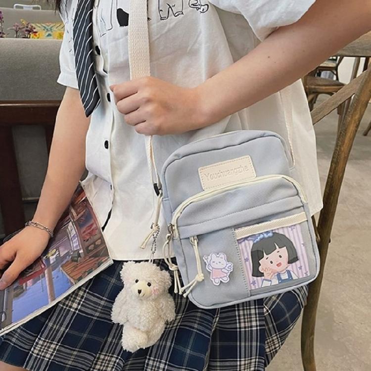 Cute and Practical Crossbody Bag Japanese Aesthetic Durable Nylon Shoulder Bags