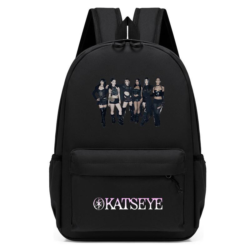 60123-15 Popstars KATSEYE Bedruckter Rucksack Schüler Schule Wasserdichte Tasche