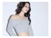 2025 Grey Women's Slim-Fit Long-Sleeve Short Top - Stylish Autumn Design