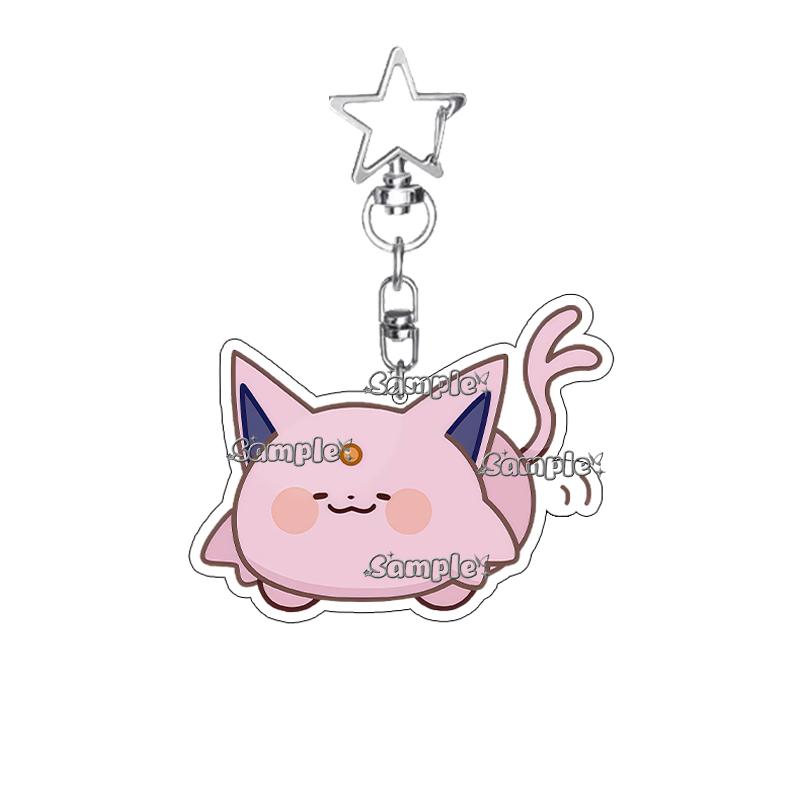 Hot Pocket Anime Leafeon Sylveon Game Acrylic Keychain Charm Umbreon Eevee Cartoon Character Pattern Key Ring Ornament Gifts Toy