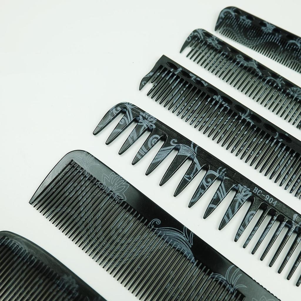 6-Piece High-End Hair Styling Comb Set for Barber and Salon Use