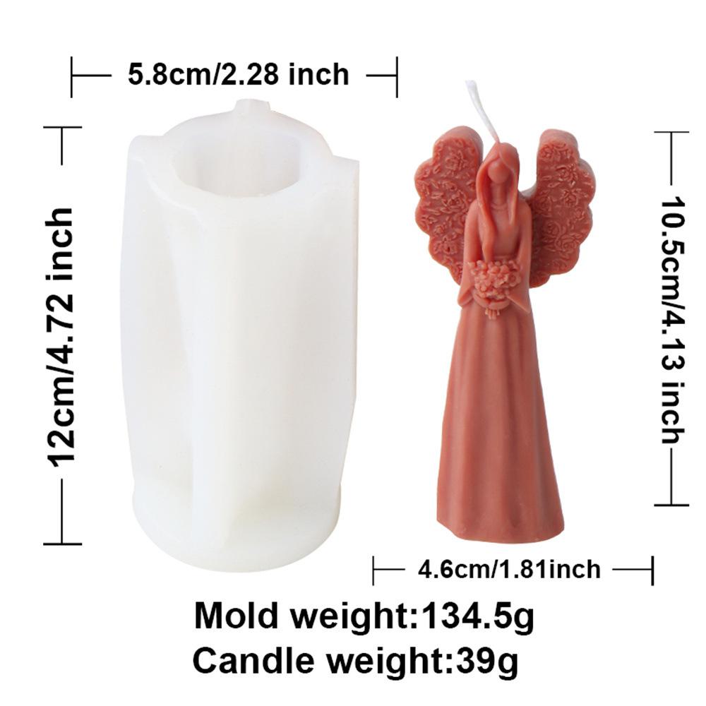 Gebetsengel Kerze Silikonform DIY Mehrstil Flügel Prinzessin Puppe Gips Harz Aromatherapie Kerzenform Heimdekoration Craf