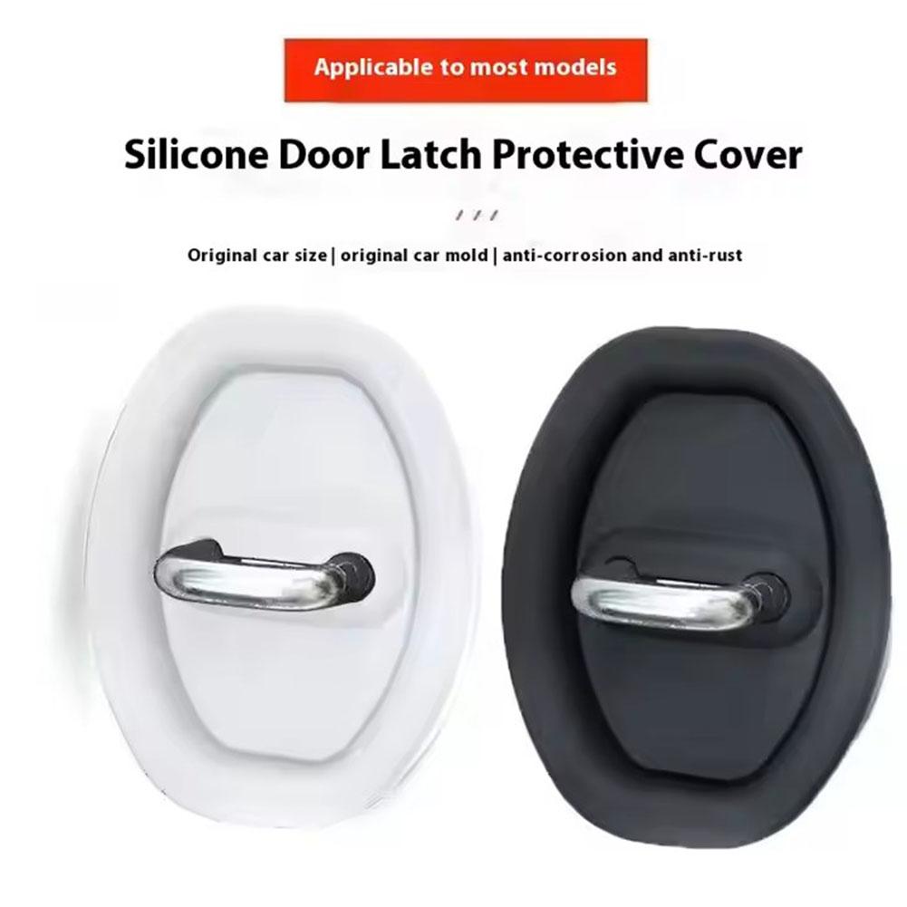 Car Door Lock Shock-absorbing Pad Universal Version Cover Door Anti-collision Buffer Pad Silicone Buckle Protective Sticker S3P8