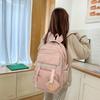 Schoolbag Fashion Casual Student Backpack Women's Popular Large Capacity Junior High School Student School Bag Girls Commuter Simple Backpack