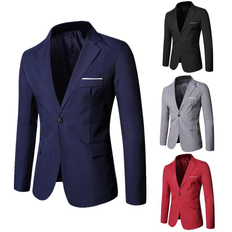 European Size Men's Slim Fit Blazer - Thickened Casual Suit, Korean Style