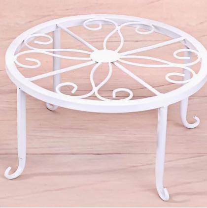 Wrought Iron Small Flower Stand, Floor-standing Green Ivy Planter Stand for Living Room and Balcony