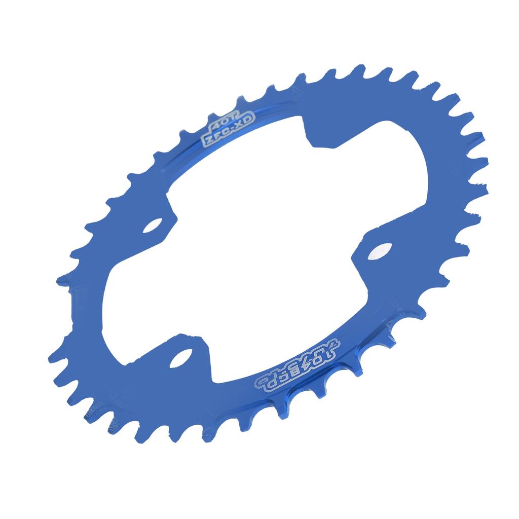 FMFXTR Bicycle Single Chainring Bike 104 BCD 40T Round Narrow Wide Chainring for Mountain BicycleBlue