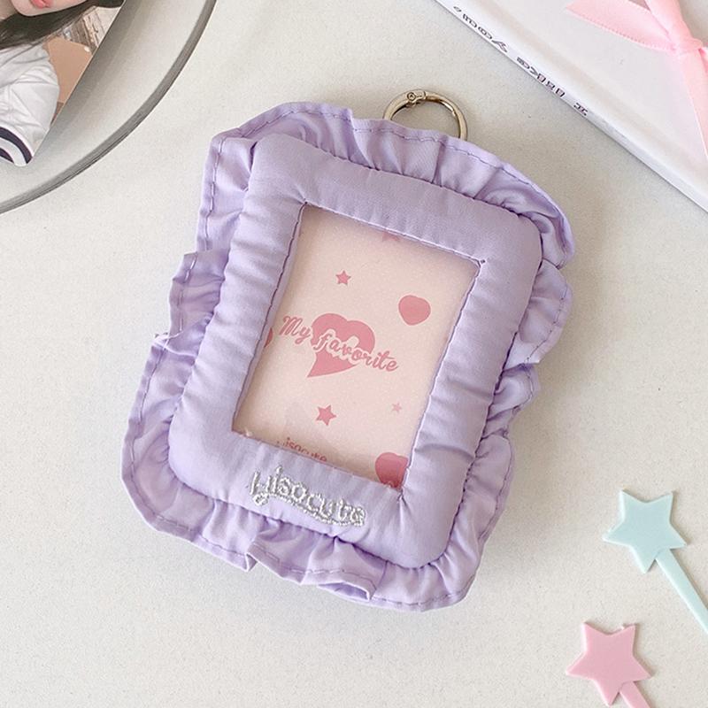 Ins Style Korea Sweet Girl Photo Card Case for 3 Inch Photocard Soft Pillow Shaped Photocard Holder Idol Card Holder