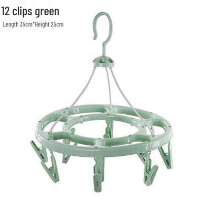Multi-Clip Clothes Drying Hanger