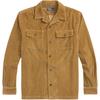 Polo Classic Cotton Corduroy Solid Color Camp Collar Button Down Long Sleeve Shirt Men Shirts Brown 710876980-009