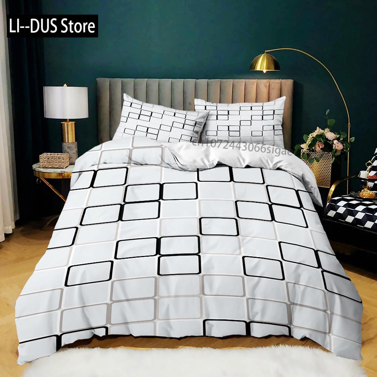 

Comforter Plaid Striped 2/3 Pieces King Size Blue And White Plaid With Golden Stripes Bedding Set Polyester Comforter (quilt)-EU Single(135*200cm)3pcs