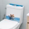 Cute Swimming Cat Toilet Sticker Waterproof Self-Adhesive Non-Toxic Vinyl Decal Safe for Kids Bathroom Wall Decor