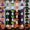 Soft Felt Garland Halloween Party Hanging Garland, Creepy Pumpkin Ghost Skull Witch Hat Streamer, Horror Banner Backdrop Decor for Trick or