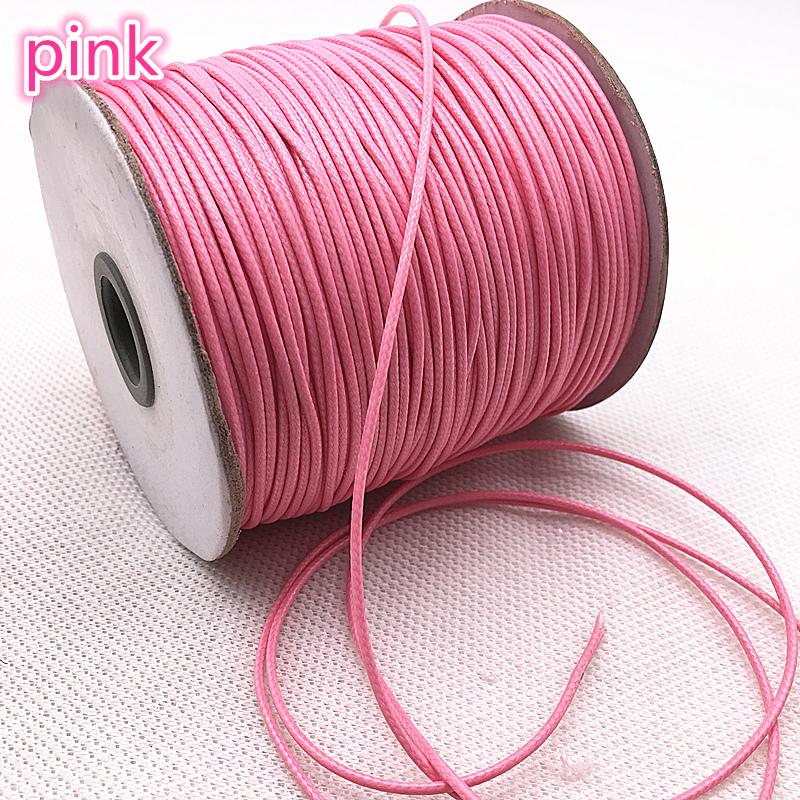 NEW 10 Meters 1mm 1.5mm Waxed Cotton Cord Waxed Thread Cord String Strap Necklace Rope Bead DIY Jewelry Making for Bracelet
