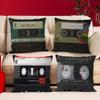 Vintage Cassette Music Tape Pillow Cover Sofa Cushion Cover Home Room Decoration Children Gift