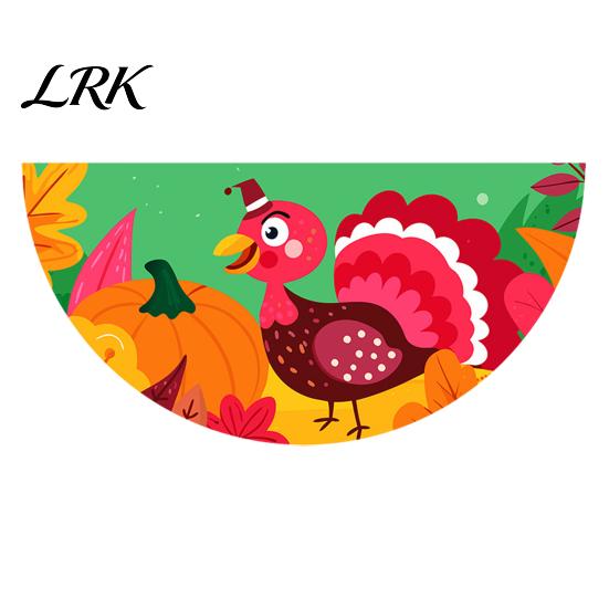 Fall Door Hanging Banner Bunting Fan Flag for Outside, 1.5 X 3ft Turkey Pumpkin Maple Holiday Window Ornaments Leaf Pattern Banner, Thanksgiving