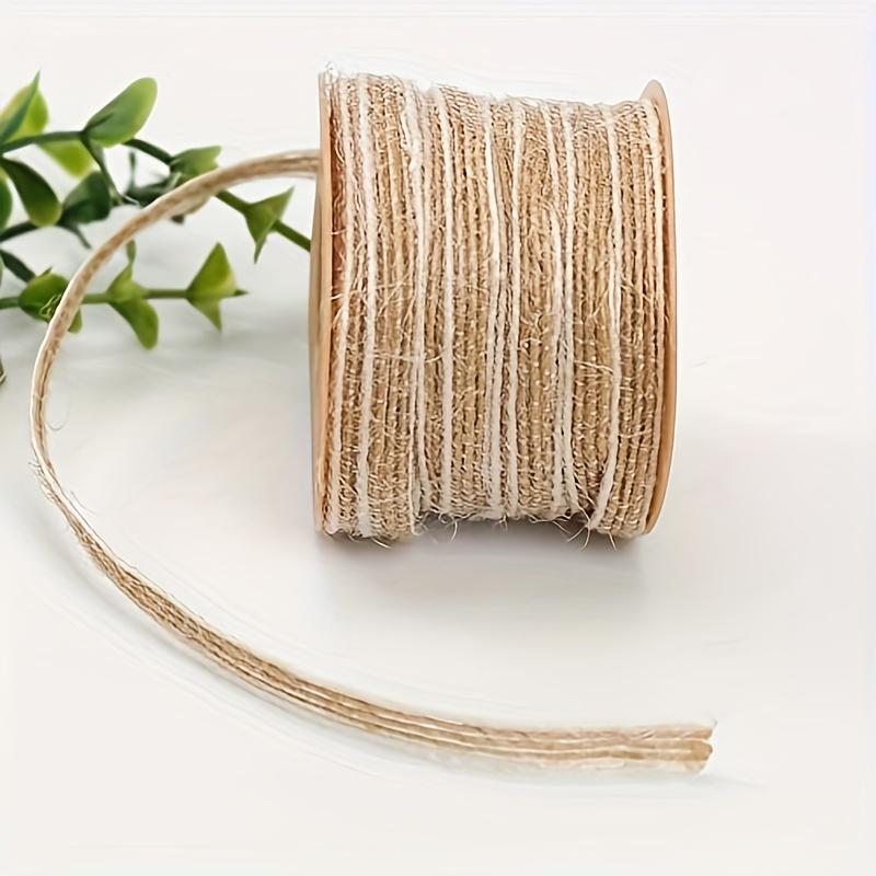 393.7-inch Natural Jute Rope, Suitable for Crafts, Gift Wrapping, and DIY Projects Durable Beige Jute Cord with Spool For Handicrafts Garden Gifts