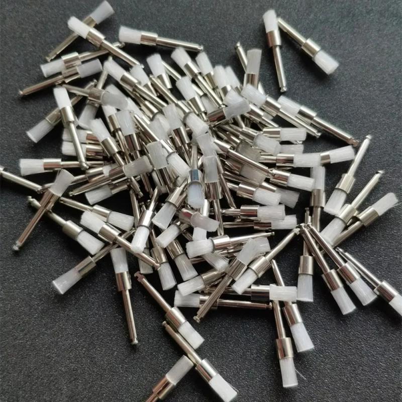 100pcs Dental Prophy Brushes Polishing Polisher Disposable Latch Type Mixed Color Used for Stain Removal and Polish 3