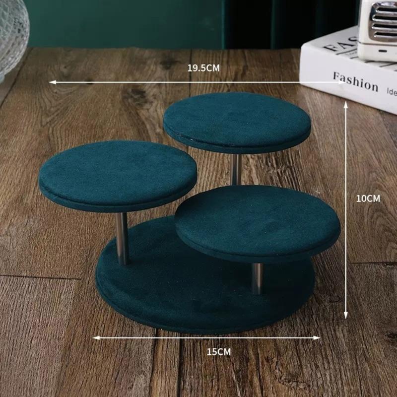 Elegant Jewelry Organizer Showcasing Accessories Fabric Material Rings Display Stand Great for Jewelers and Enthusiasts