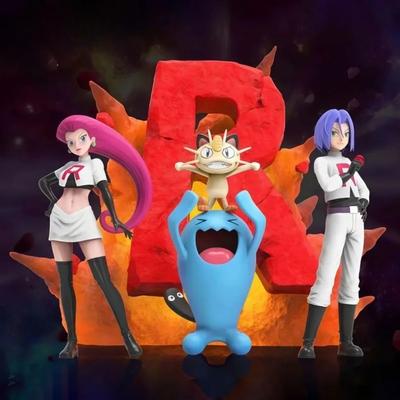 Figura de Anime Pokemon Equipe Rocket Figuras de Ação Modelo de Coleção de PVC Brinquedos para Crianças Presentes 3-11cm