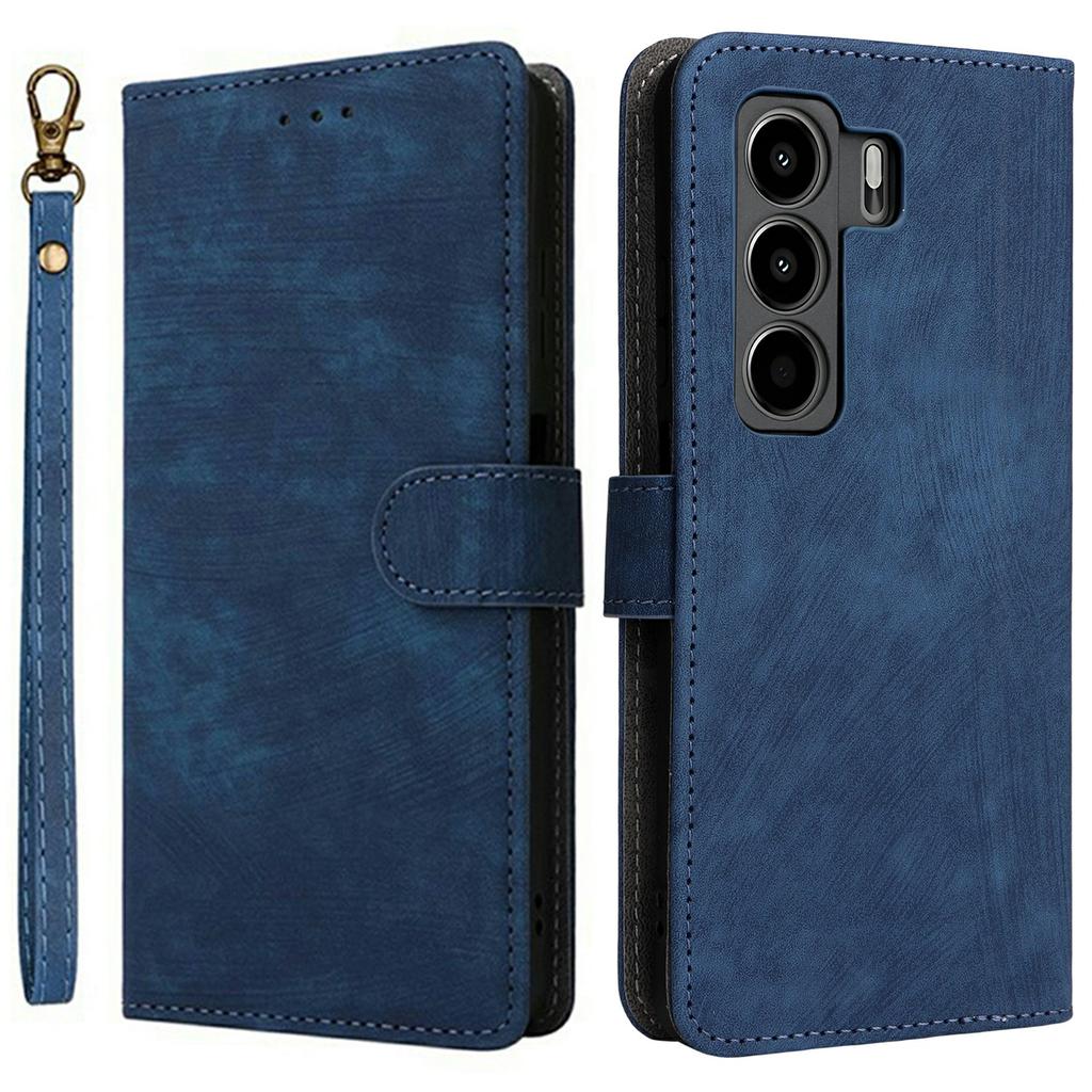 For Itel Power 70 4G Case Wallet RFID Blocking PU Leather Cover Stand with Strap