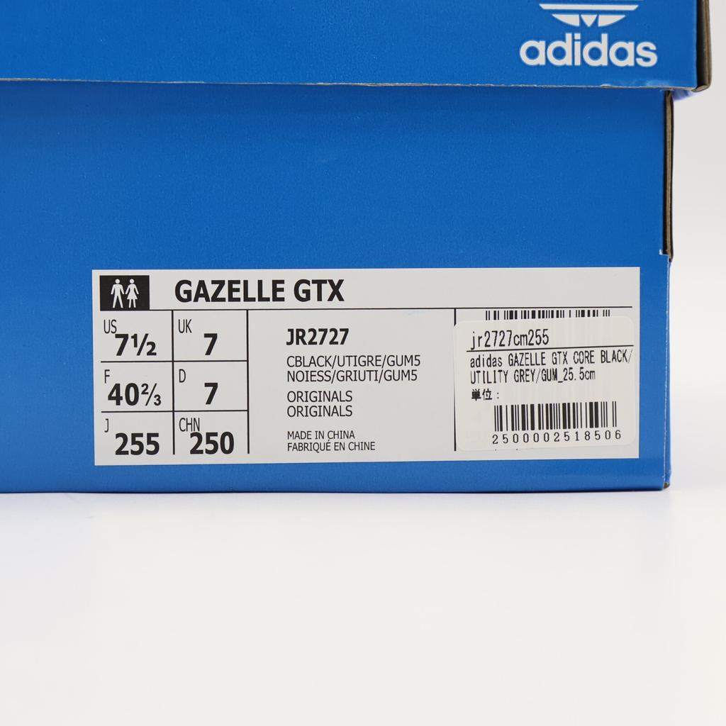 JR2727 Adidas Originals Gazelle GORE-TEX Core Black Utility Gray Gum (Men's)