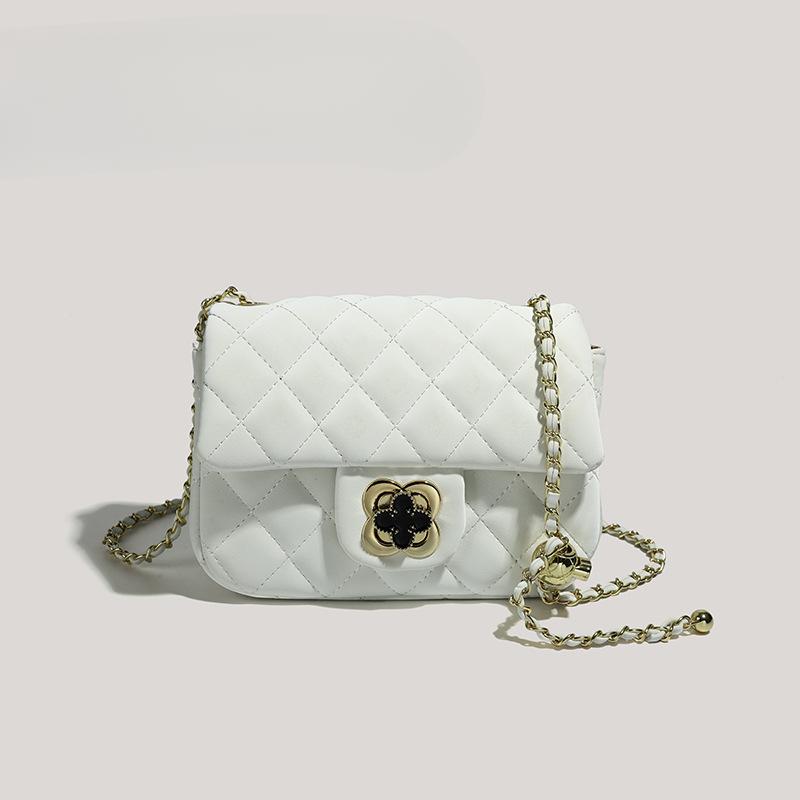 Pink Small Square Bag Women's Square Fat Bag One Shoulder Diagonal Straddle Bag