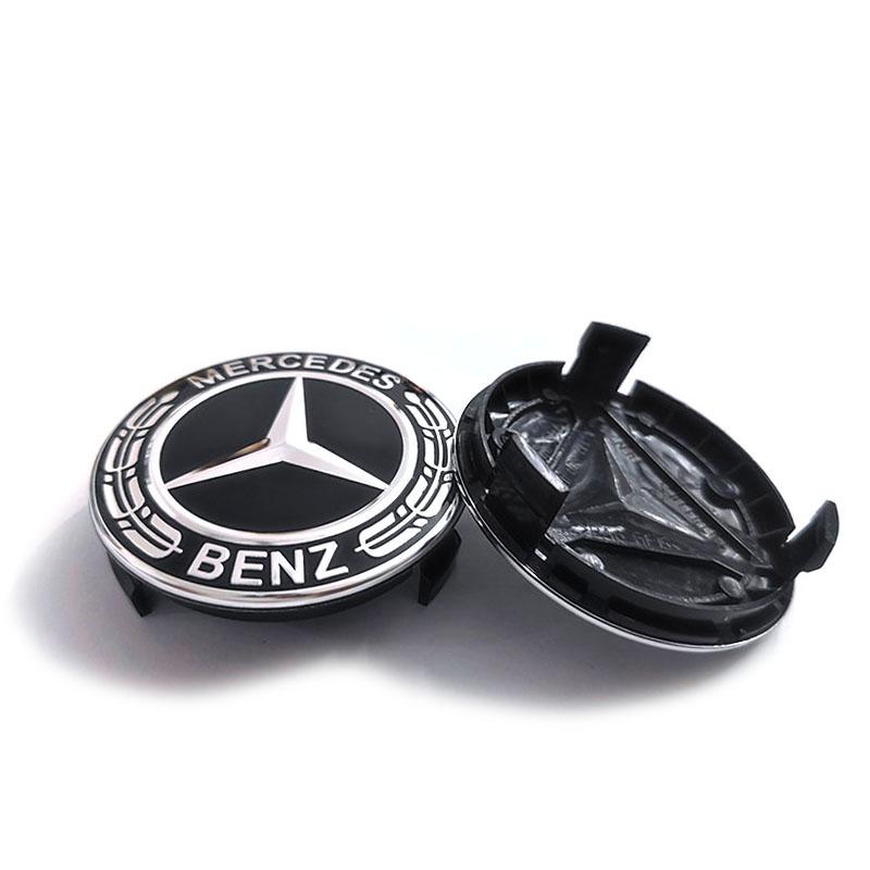 WVWGI1 Hot 2026 New For Benz 4 Pcs 3 6 Pins 65mm / 75mm Car Hub Center Caps For Mercedes Benz Wheel Center Cover Emblem Accessories A17