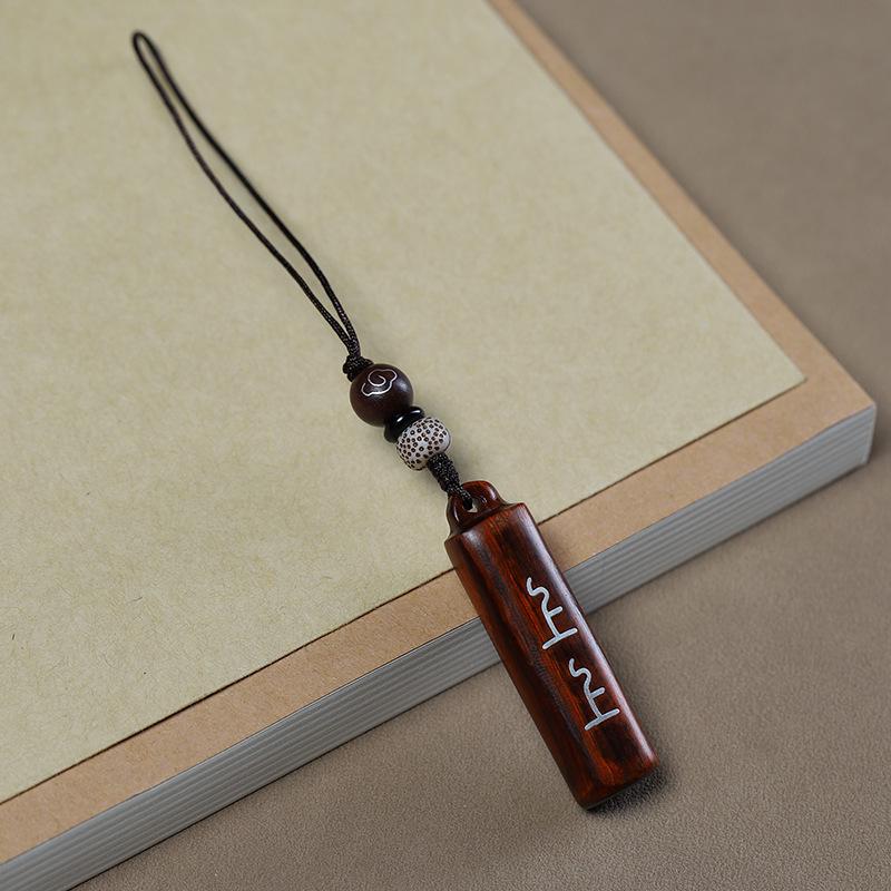 Rosewood Fortune Keyring Phone Charm: Creative Good Luck Purple Pendant for Men & Women.