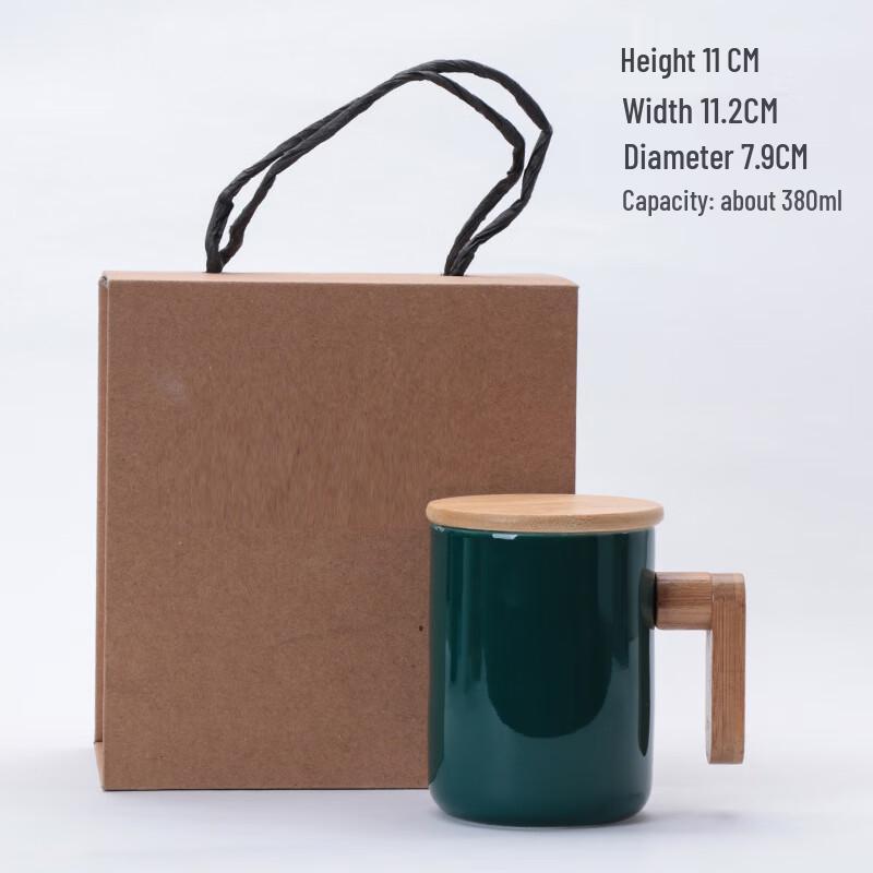 Ceramic Mug with Wooden Handle Gift Set
