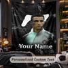 Wandteppich Cristiano Ronaldo Benutzerdefinierter Name Text Personalisierter Wandbehang Teppich Heimwanddekoration