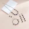Zinc Zinc Alloy Rhinestone Jewelry Square Women's Fashion Jewelry Simple Necklace Earrings Gift