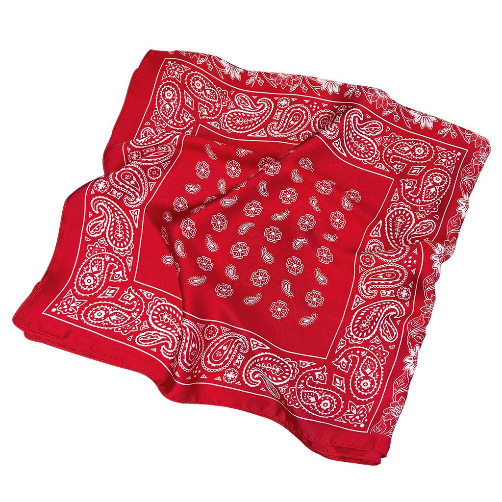 1116 Autumn New 91 Square Scarf Scarf Red Cashew Nut Foreign Style Fashion Can Be Matched with Shirt Neck Protection for Mother