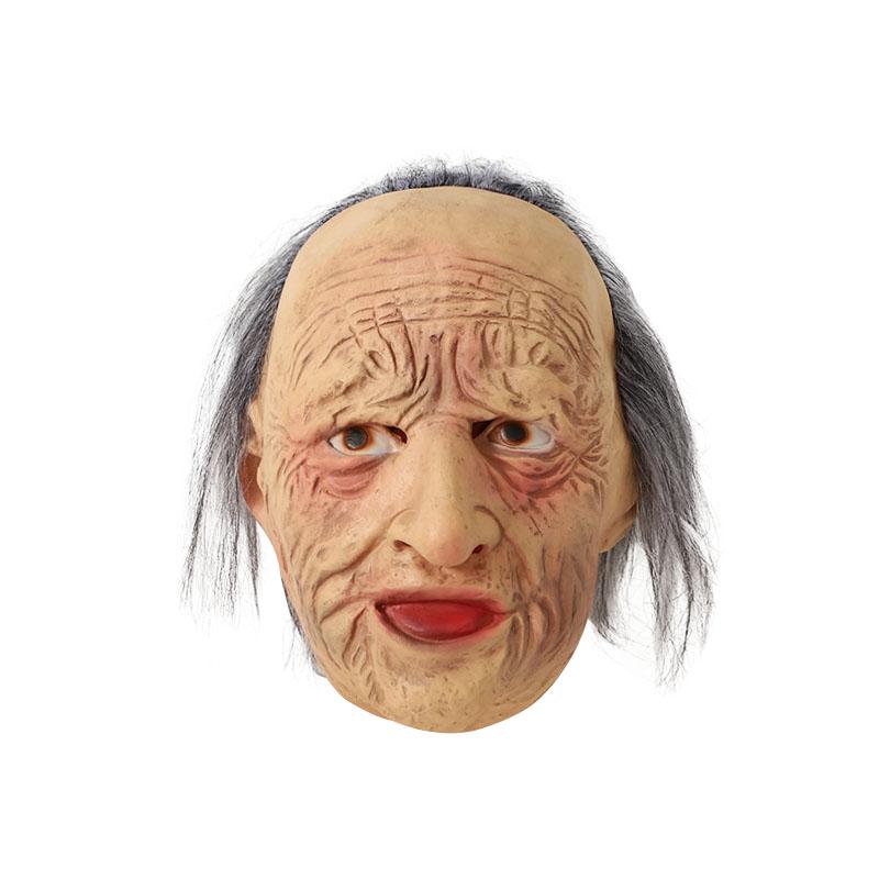 Hot Sale Realistic Latest Halloween Full Head Bareheaded Old Man Latex Headgear Cosplay Head Silicone Party Masks