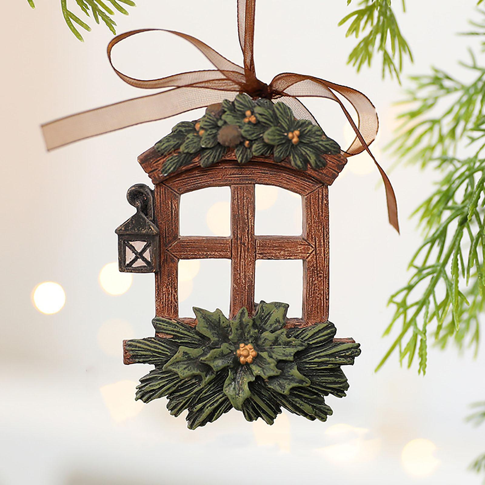 3d Resin Christmas Tree Hanging Ornaments Tree/Wreath/Door Shaped Multicolor Hanging Our First Christmas Together Ornament