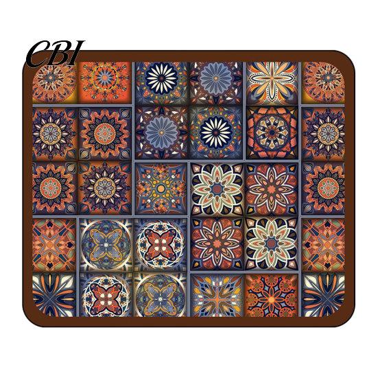 Tapis de séchage lavable en machine, Tapis de vaisselle bohème, Super absorbant en terre de diatomées, Égouttoir pour évier de cuisine, Antidérapant, Coloré, Ethnique, Isolation thermique