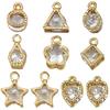 D.I.Y. Jewelry Accessory Kit: Alloy Star, Teardrop, Heart, and Plum Blossom Pendants for Necklaces & Earrings