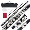 WUQIMUSC 16-Key Closed-Hole C Flute Beginner Student-Friendly Easy to Play Durable Design Carrying Case Cleaning Kit Gloves Included Black